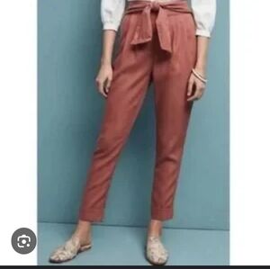 Cartonnier By Anthropologie Kingsley Belted Pants 6 Cottage Norm Preppy Capsule